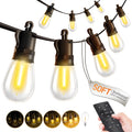 Outdoor String Lights Patio LED Light Outside - 30M 28+2 S14 LED with Remote Control 100ft Porch Lighting IP65 Waterproof