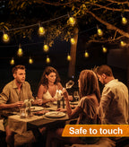 Outdoor String Lights Patio LED Light Outside - 30M 28+2 S14 LED 100ft Porch Lighting IP65 Waterproof
